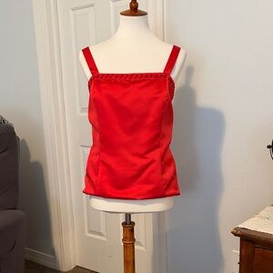 Elegant Red Women's red satin top